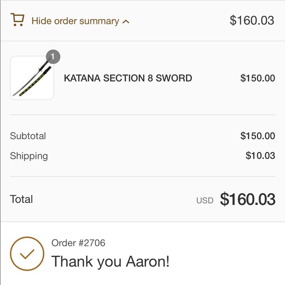 Official Section 8 Katana Sword (only 50 made!) - Picture 2 of 3